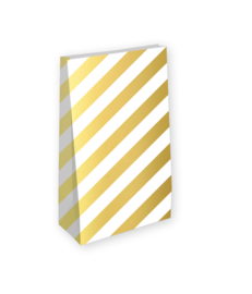 Blokbodemzak M | Gouden strepen