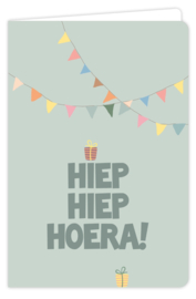 Wenskaart | Hiep hiep hoera!