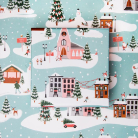 Kadopapier | Kerst landschap | 50 cm