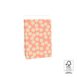Blokbodemzak L | Smileys orange
