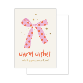 Cadeaukaart | Warm wishes | Wit