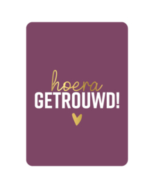 Ansichtkaart | Huwelijk | hoera getrouwd!
