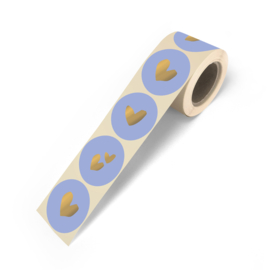 Stickers | Hartjes blauw | 12 stuks