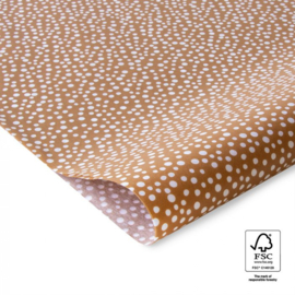 Tissuepapier | Dots cognac | 5 stuks