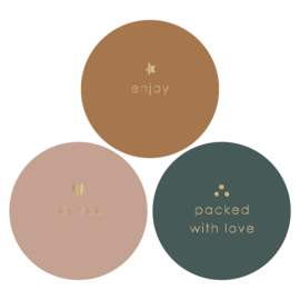 Stickers | Packed with love | 9 stuks