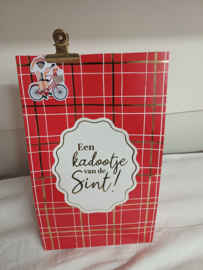 Cadeaulabel | Piet op de fiets