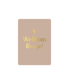Cadeaukaart | Welkom kleintje! beige