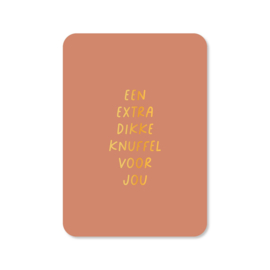 Wenskaart | Sterkte | Een extra dikke knuffel voor jou