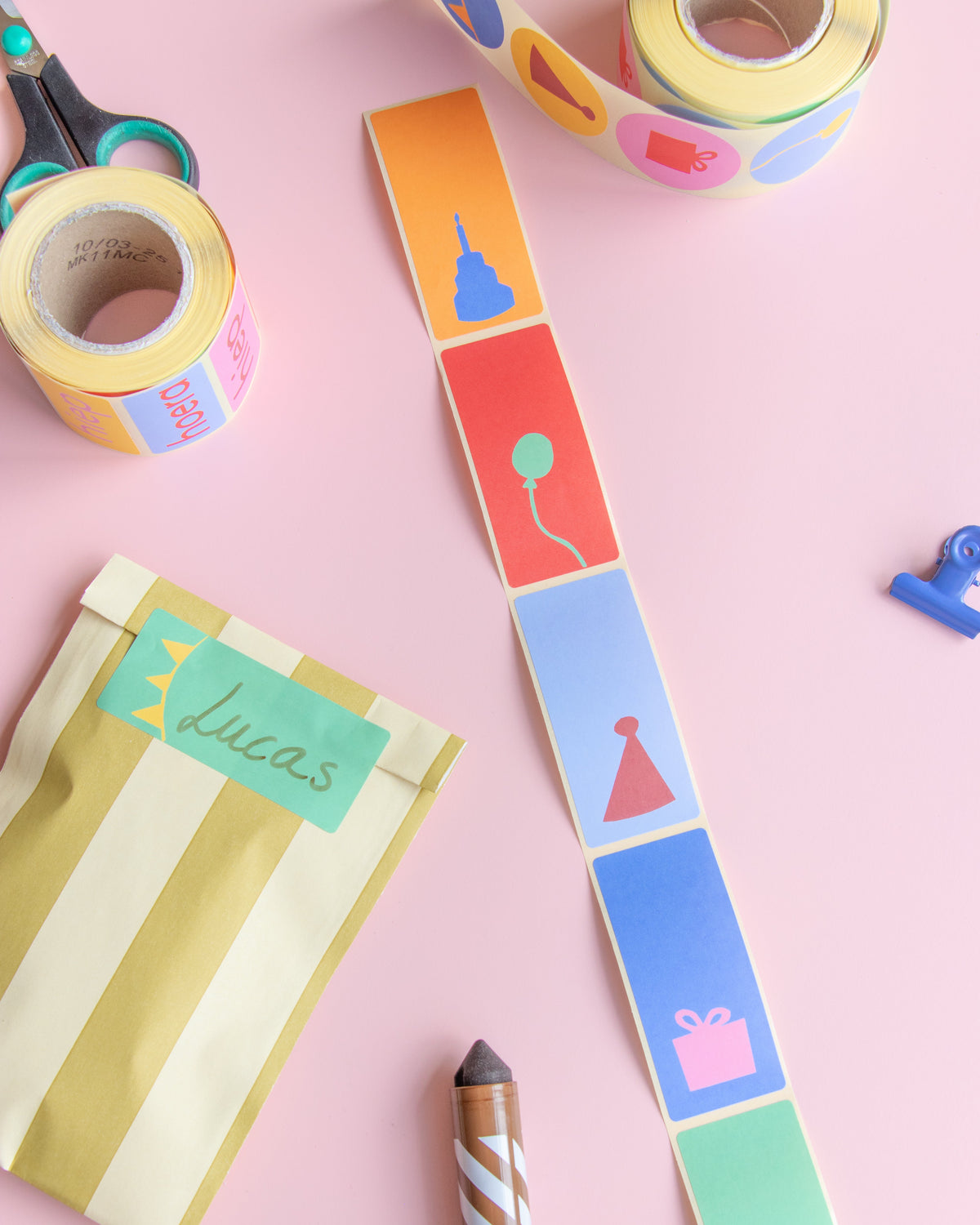 Stickers | Labels | Feestpret! | 10 stuks