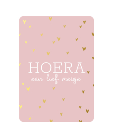 Ansichtkaart | Geboorte | Hoera een meisje!