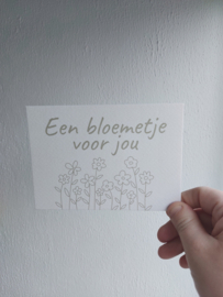 Ansichtkaart | Bedankt | Bloemetje voor jou