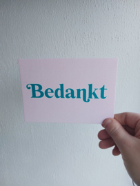 Ansichtkaart | Bedankt