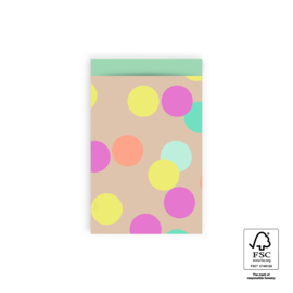 Inpakzakje M | Grote confetti mint