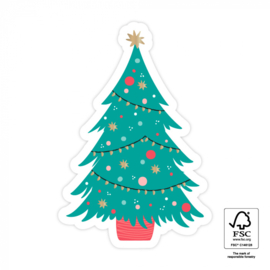 Stickers | Kerstboom | 10 stuks