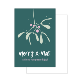Cadeaukaart | Merry christmas | Groen