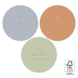 Stickers | Packed with love | 9 stuks