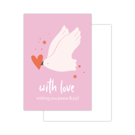 Cadeaukaart | With love | Roze