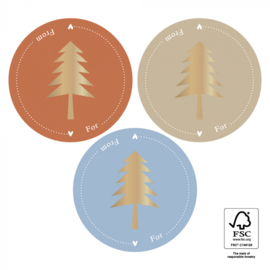 Stickers | Kerstboom van voor | 12 stuks