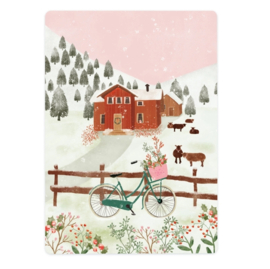 Wenskaart | Kerst | Noors huis