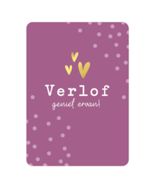 Ansichtkaart | Geboorte | Verlof geniet ervan!
