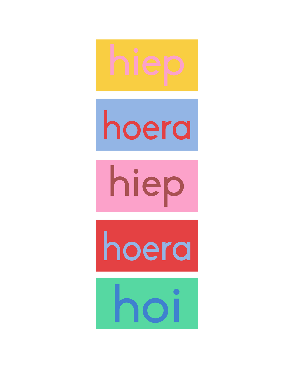Stickers | Verjaardag | Hiep hiep hoera! | 10 stuks