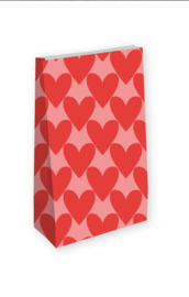 Blokbodemzak M | Rode hartjes