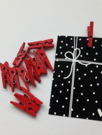 Knijpers | rood | 2,5 cm | 25 stuks