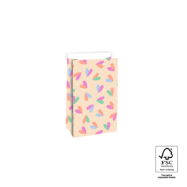 Blokbodemzak S | Duo hearts pastel