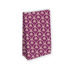 Blokbodemzak M | Palmbomen paars