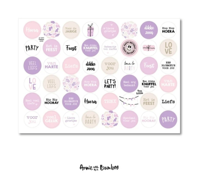Stickervel | Lila / roze