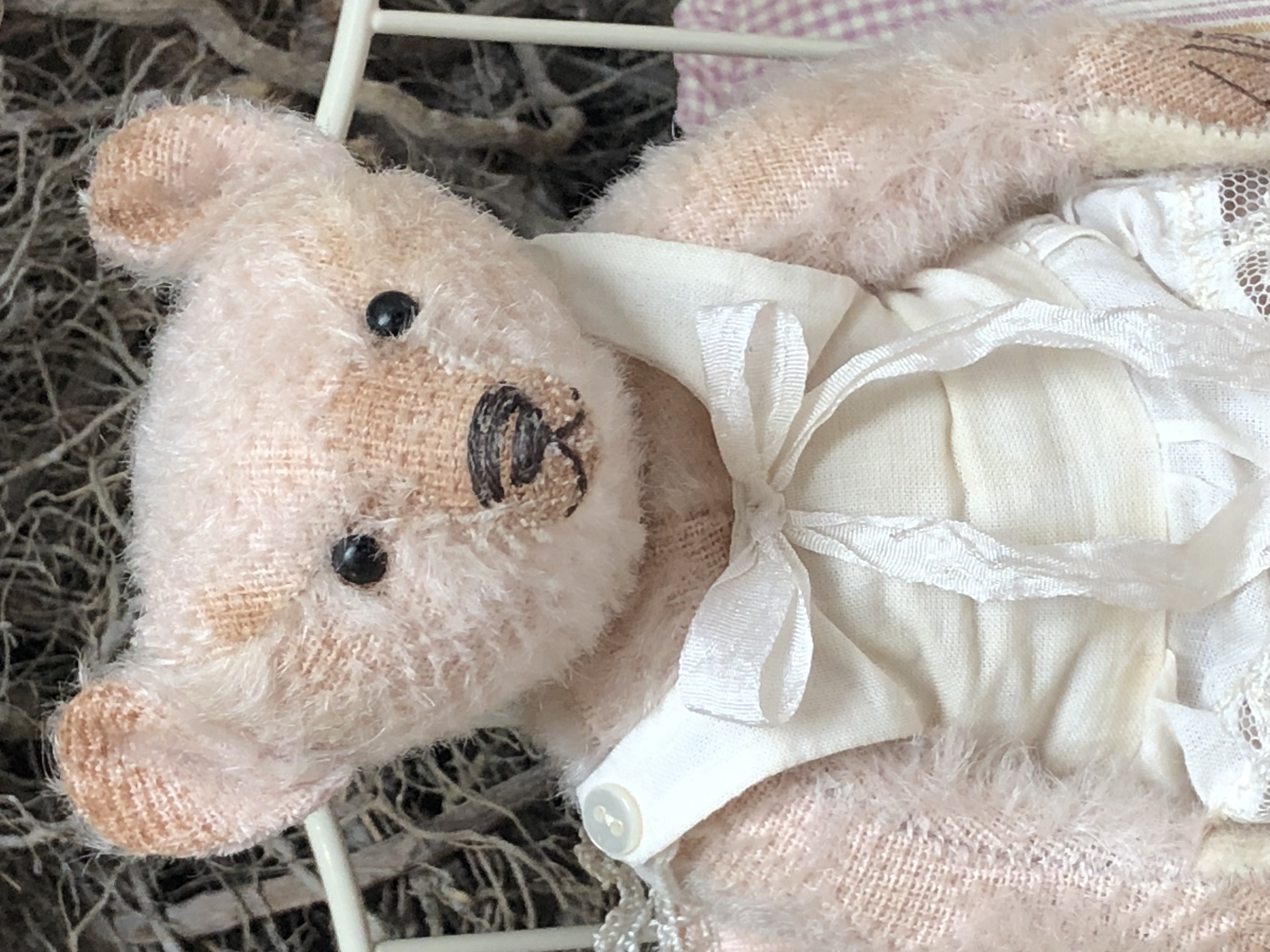 Hug Me Again Collectible bear "June" standing about 6 inch tall.