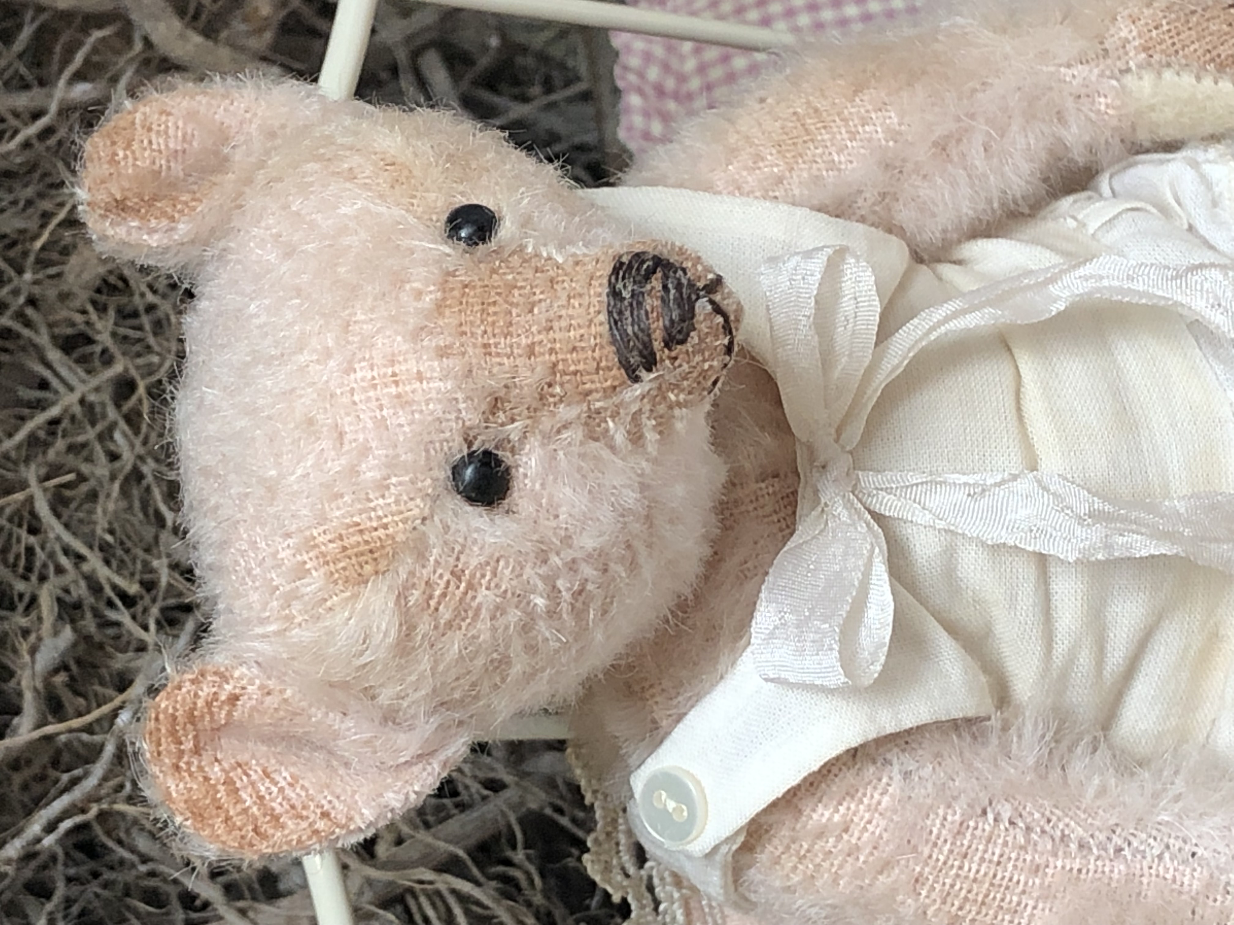 Hug Me Again Collectible bear "June" standing about 6 inch tall.