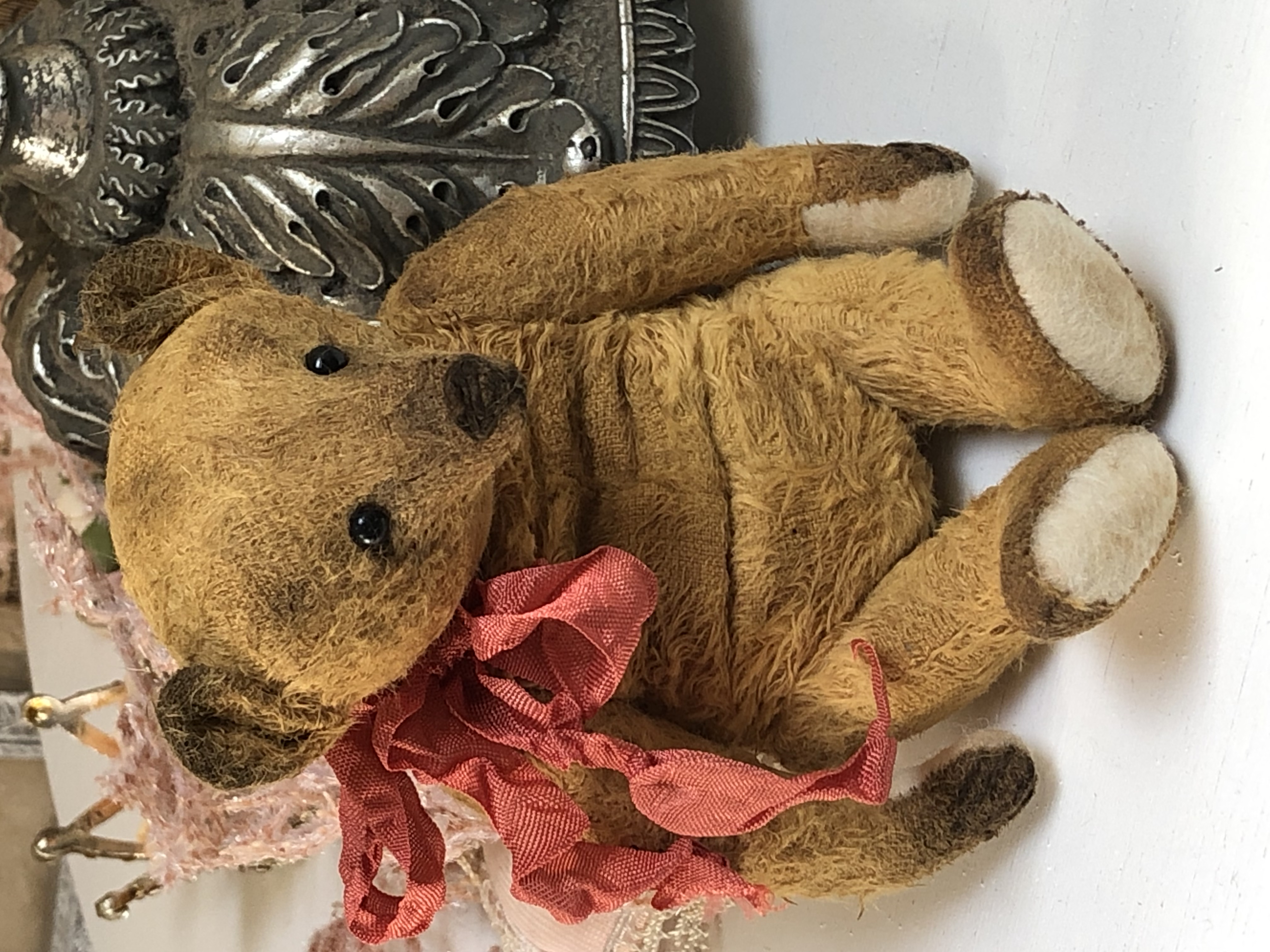 Hug Me Again Collectible bear "Hughie" standing about 6 inch tall.