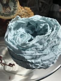 One piece of 100% Hand Dyed Silk wrinkled Ribbon. Nr.10