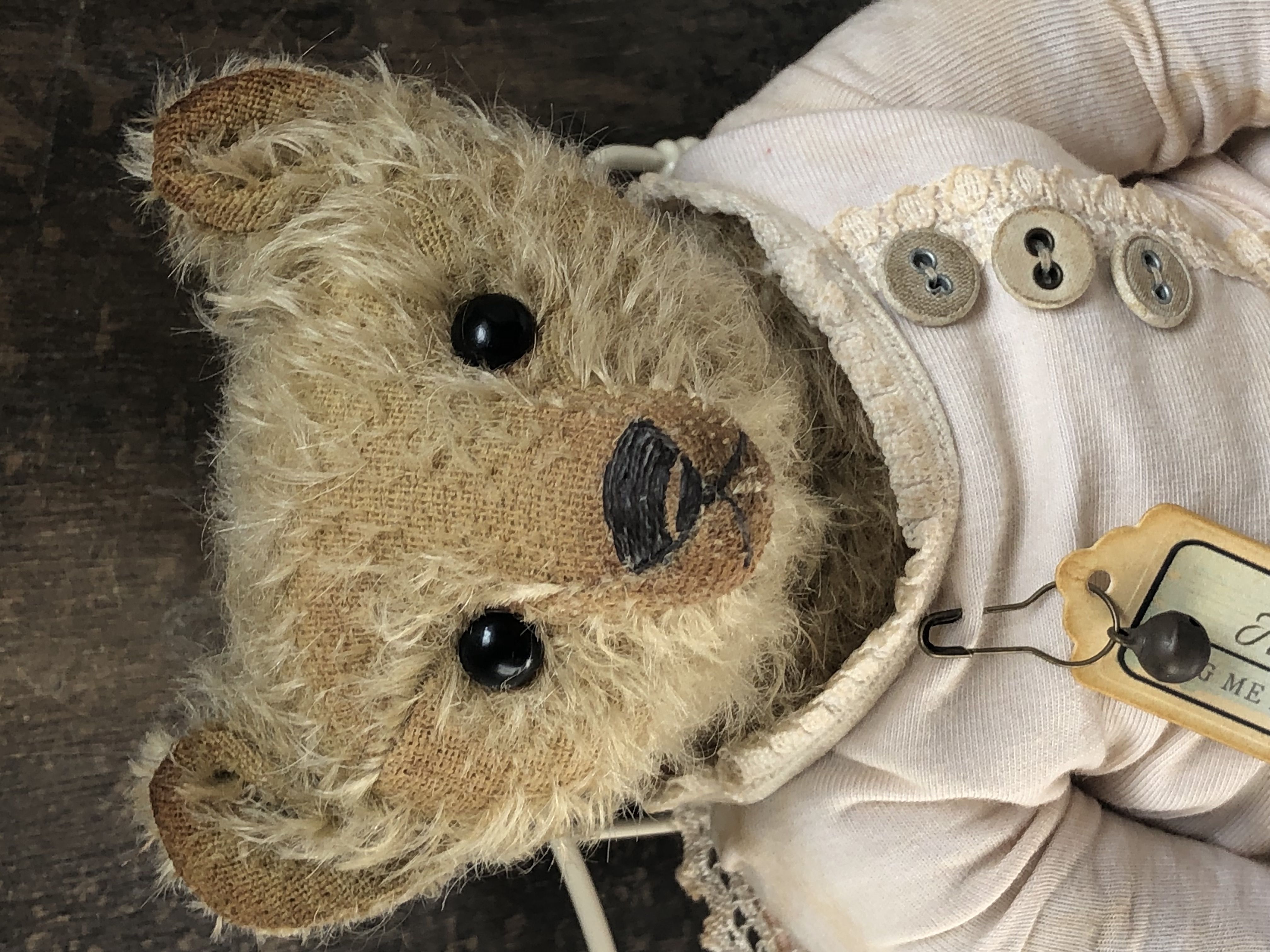 Hug Me Again Collectible bear "Timmy" standing about 9 inch tall.