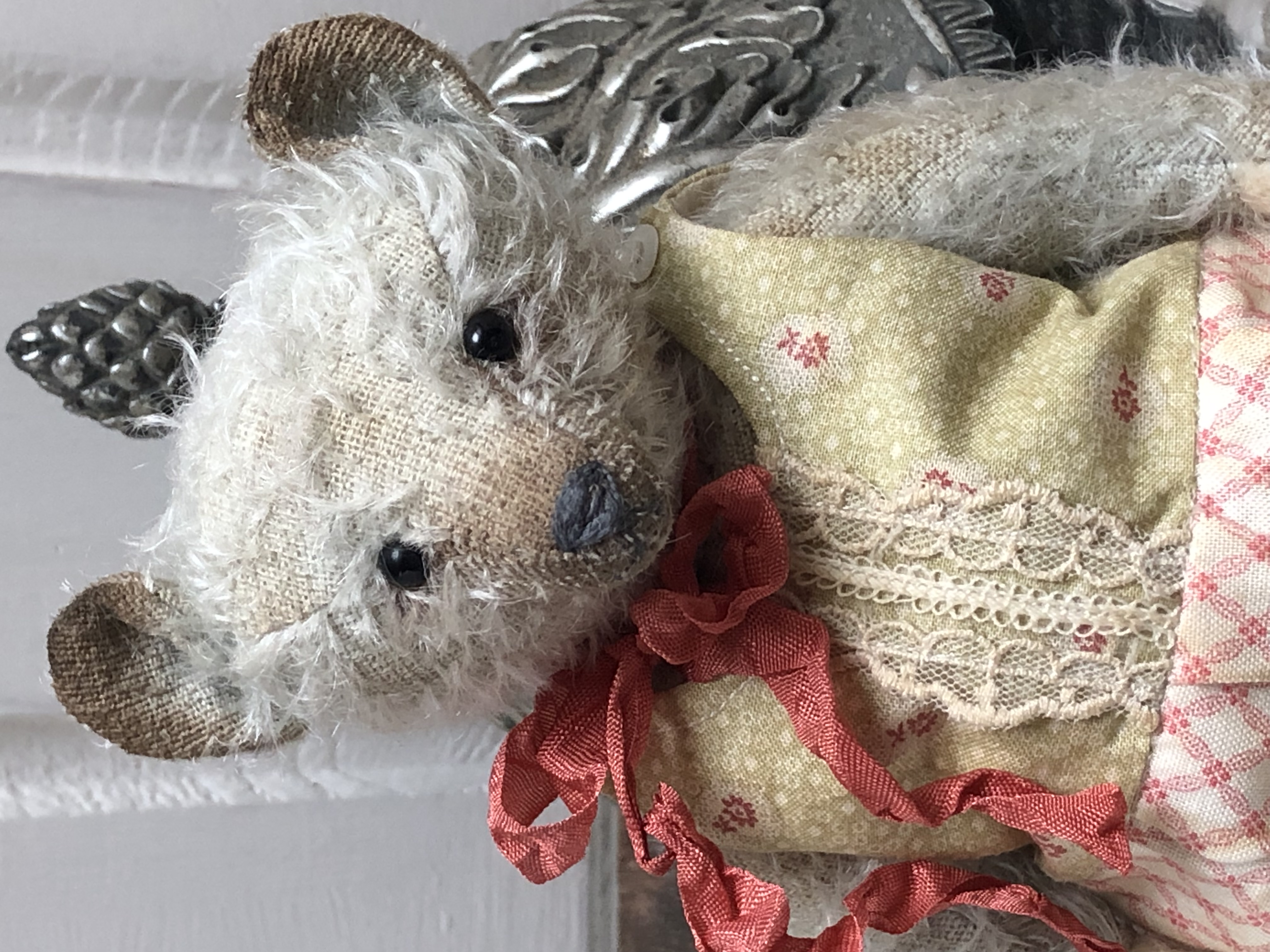 Hug Me Again Collectible bear "Florian" standing about 7.5 inch tall.