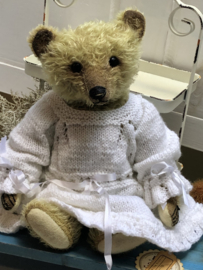 Hug Me Again Collectible bear "Olivia" standing about 12.5 inch tall.