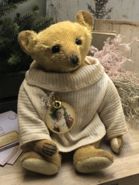 🎄 Hug Me Again Collectible bear "Tinsel Tim" standing about 10.5 inch tall.