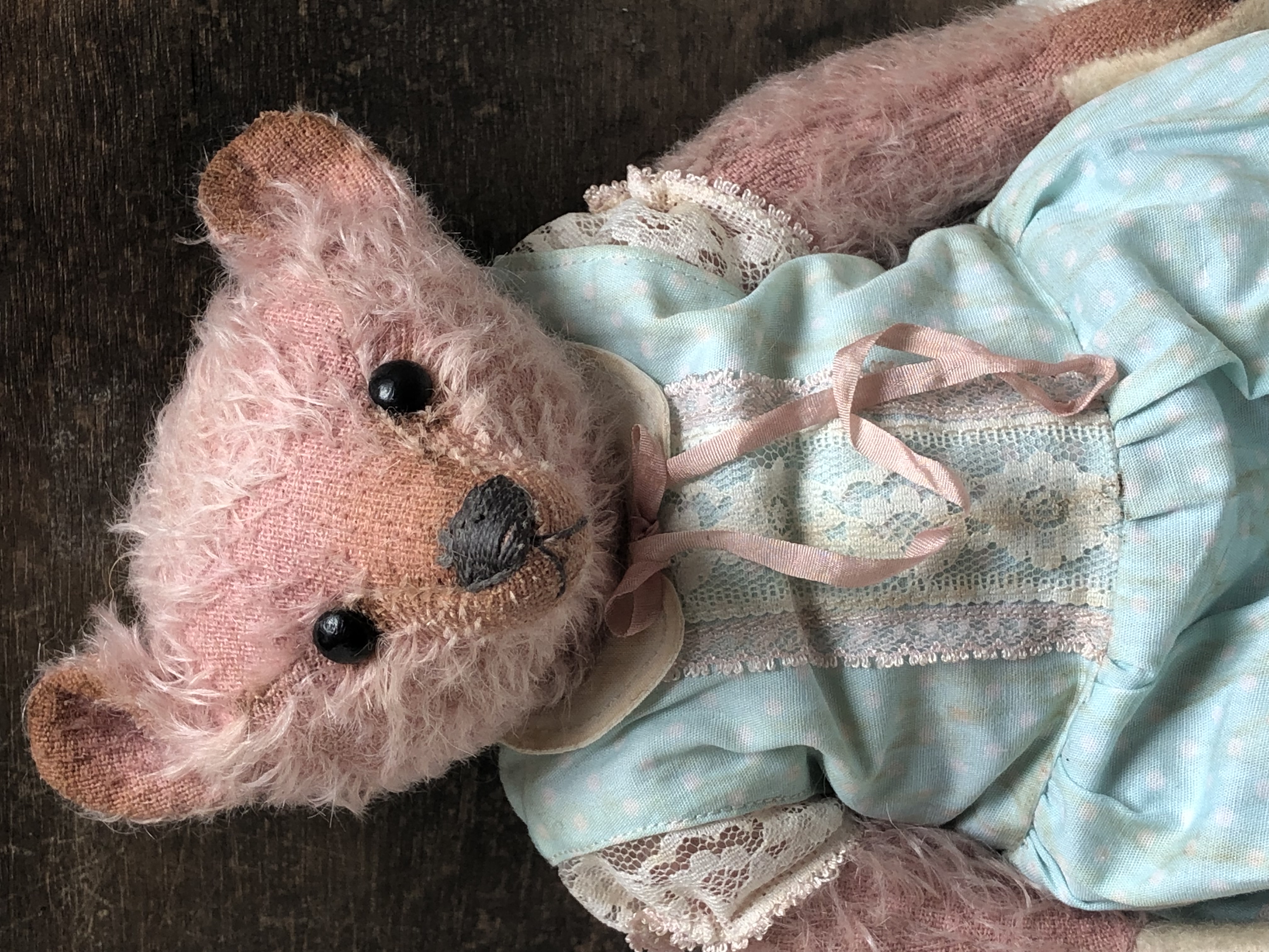 Hug Me Again Collectible bear "Briette" standing about 9 inch tall.