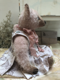 Hug Me Again Collectible bear "Miss Moththea" standing about 9" inch tall.