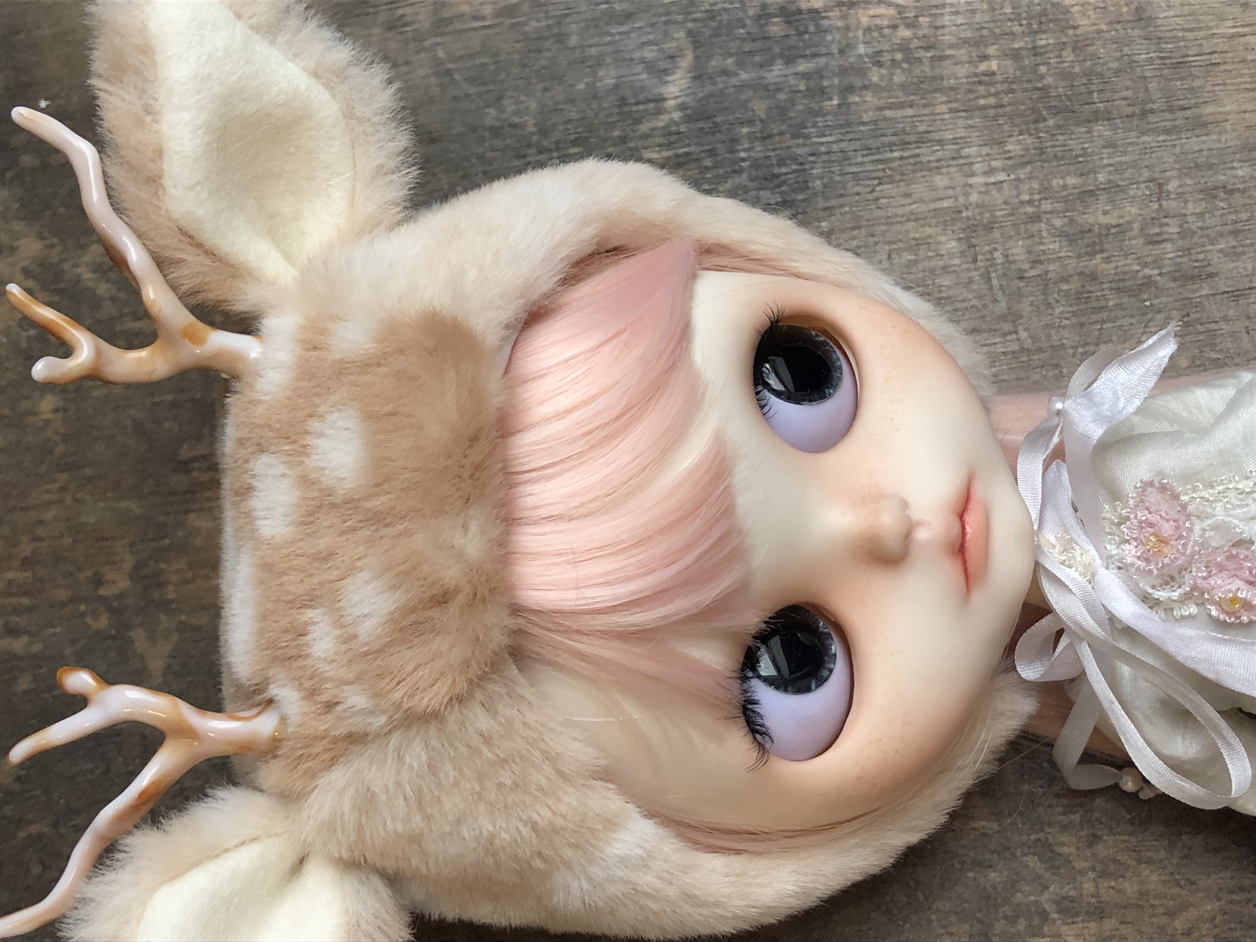 Blythe Fluffy Fawn Deer Hat.