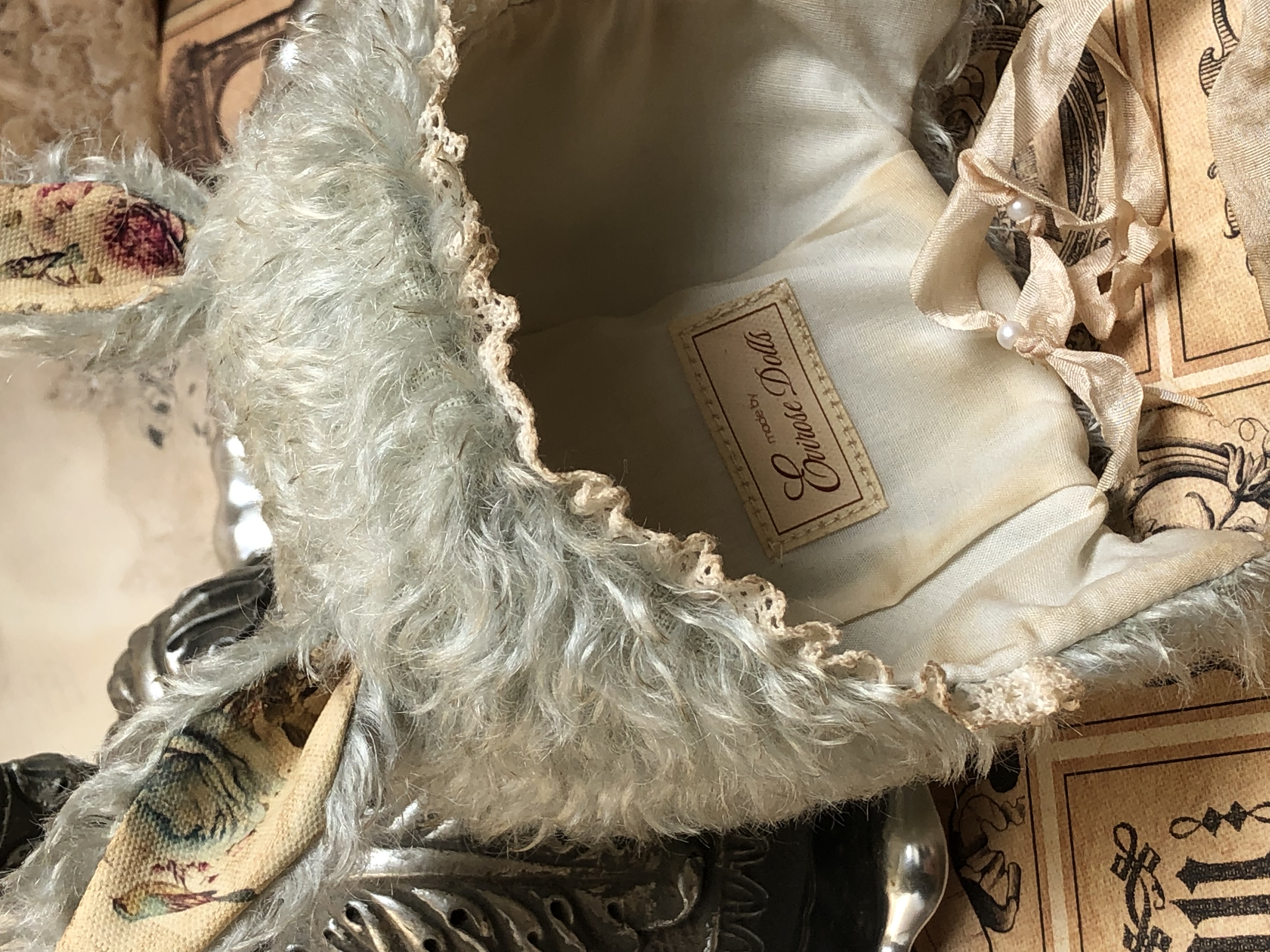 Blythe Shabby Chic mohair hat with decorative hare ears.