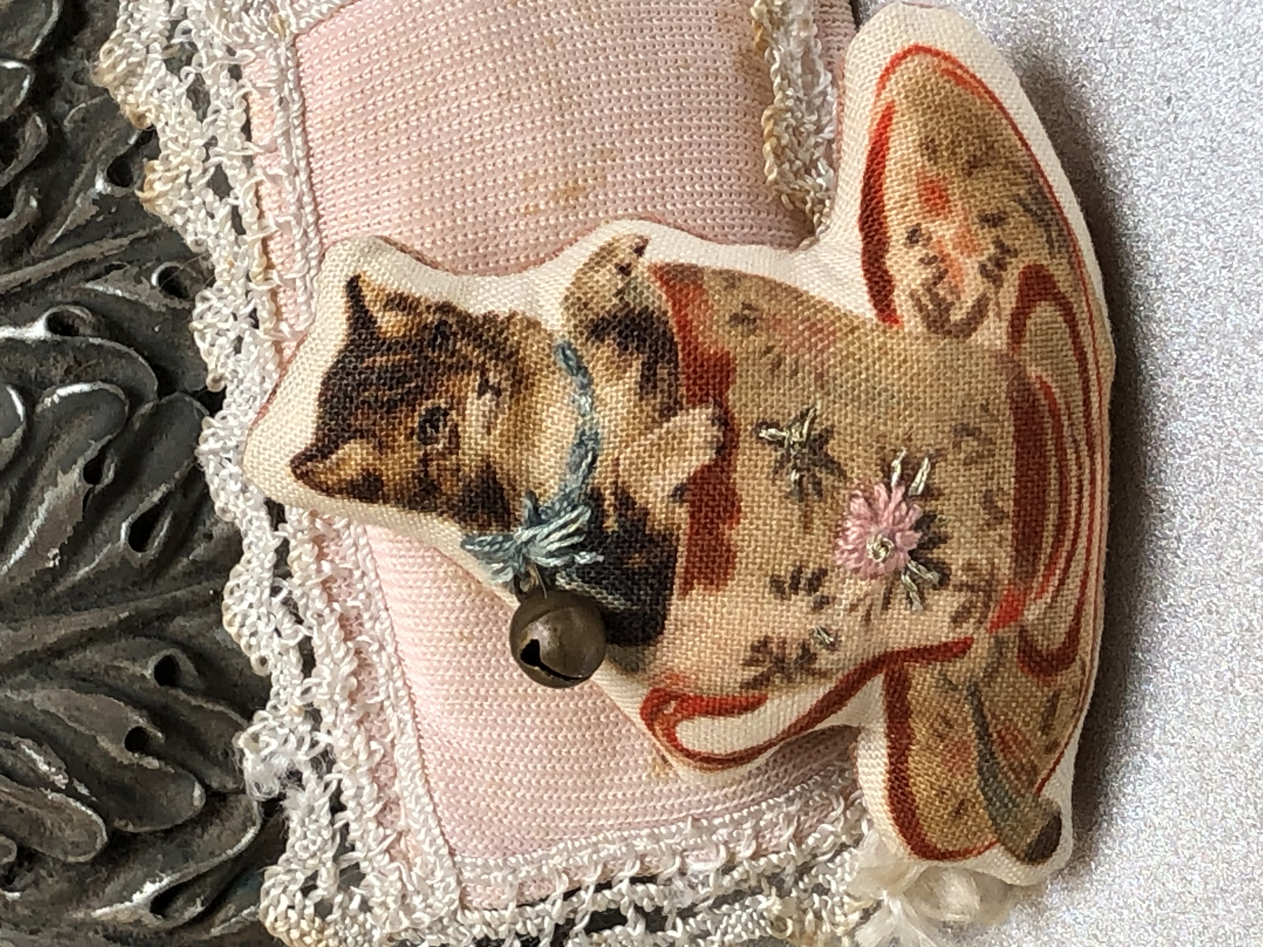 Adorable dollhouse pillow.