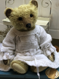 Hug Me Again Collectible bear "Olivia" standing about 12.5 inch tall.