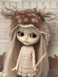 Blythe Fluffy Fawn Deer Hat 🦌