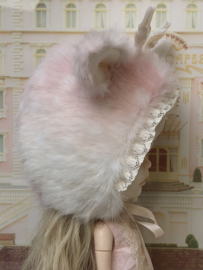 Blythe Fluffy Fawn Deer Hat 🦌 soft pink.