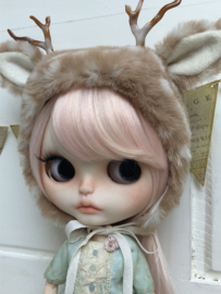 Blythe Fluffy Fawn Deer Hat.