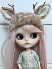 Blythe Fluffy Fawn Deer Hat.