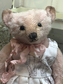 Hug Me Again Collectible bear "Miss Moththea" standing about 9" inch tall.