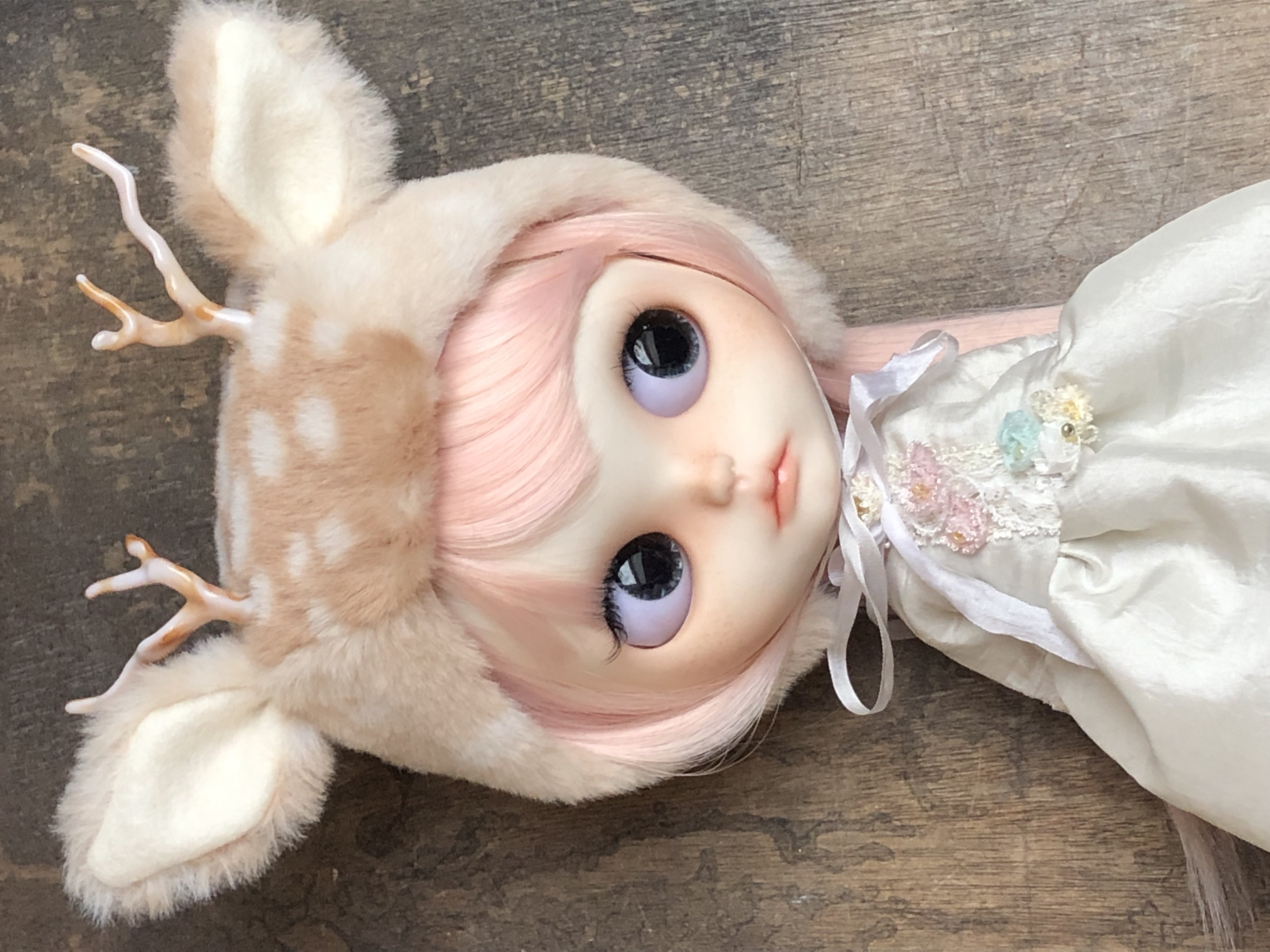 Blythe Fluffy Fawn Deer Hat.